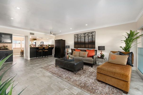 Interior, Kitchen, Living room, Recessed Lighting
