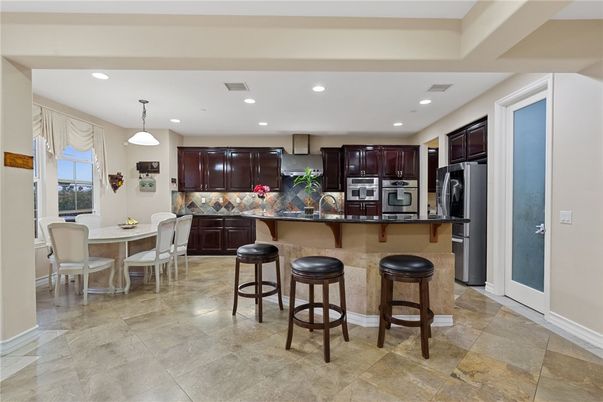 Dining room, Interior, Kitchen, Pendant Lights, Recessed Lighting, Stainless Steel Appliances