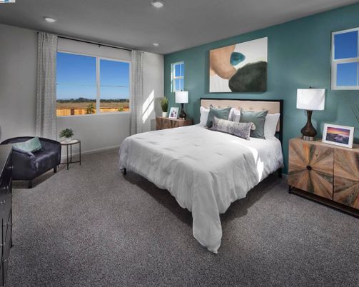 Bedroom, Interior, Recessed Lighting