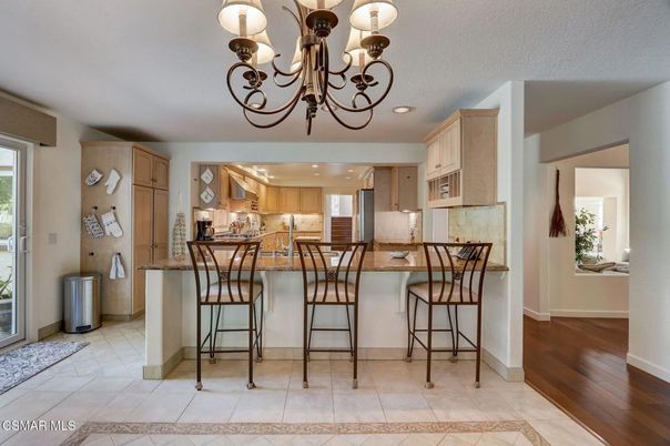 Chandelier, Interior, Kitchen, Recessed Lighting, Wood Texture Flooring