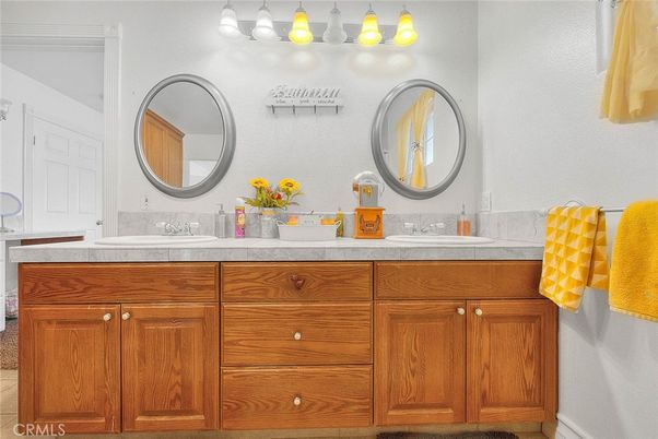 Bathroom, Dual Sink Vanities, Interior, Tile Countertops