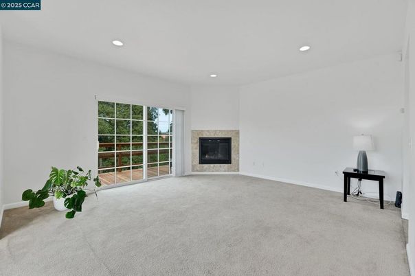 Empty room, Fireplace, Interior, Recessed Lighting