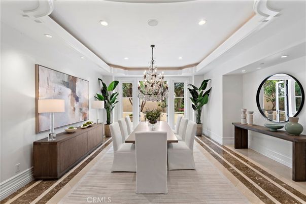 Chandelier, Dining room, Interior, Recessed Lighting