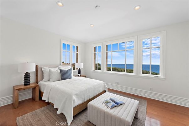 Bedroom, Interior, Recessed Lighting, Water, Wood Texture Flooring