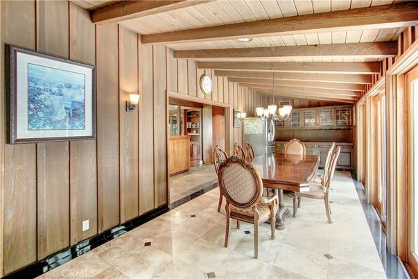 Chandelier, Dining room, Interior, Wooden Beams, Wooden Ceilings, Wooden Walls