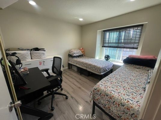 Bedroom, Home Office, Interior, Recessed Lighting, Wood Texture Flooring