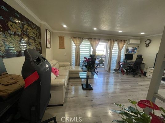 Home Office, Interior, Living room, Recessed Lighting, Wood Texture Flooring
