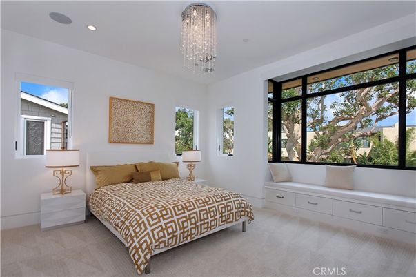 Bedroom, Chandelier, Interior, Recessed Lighting