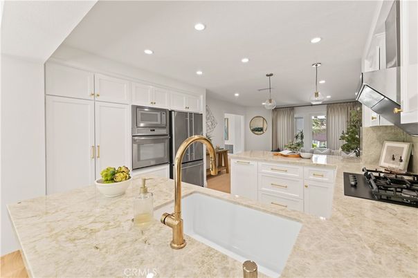 Interior, Kitchen, Pendant Lights, Recessed Lighting, Stainless Steel Appliances