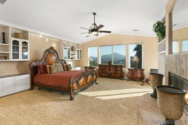 Bedroom, Fireplace, Interior