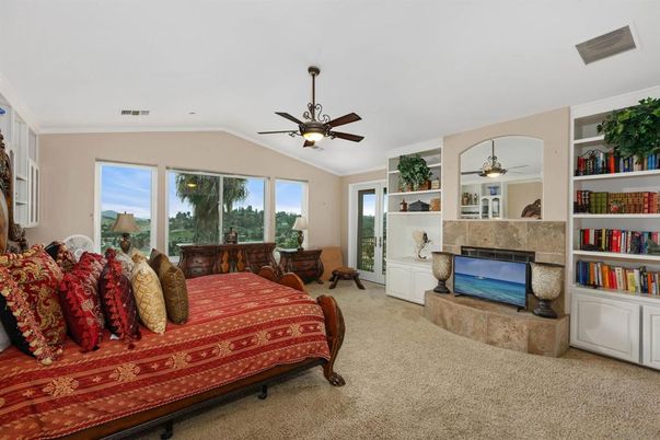 Bedroom, Fireplace, Interior