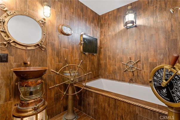 Bathroom, Interior, Wooden Walls