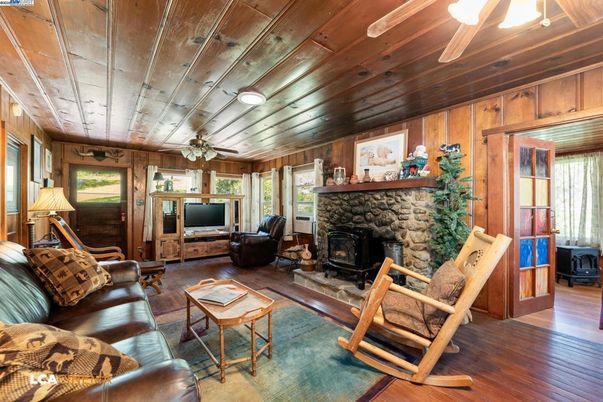 Fireplace, Interior, Living room, Wooden Ceilings, Wood Texture Flooring, Wooden Walls