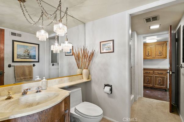 Bathroom, Chandelier, Interior