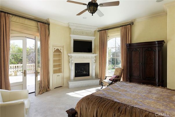 Bedroom, Fireplace, Interior