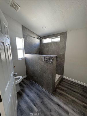 Bathroom, Interior, Recessed Lighting, Wood Texture Flooring