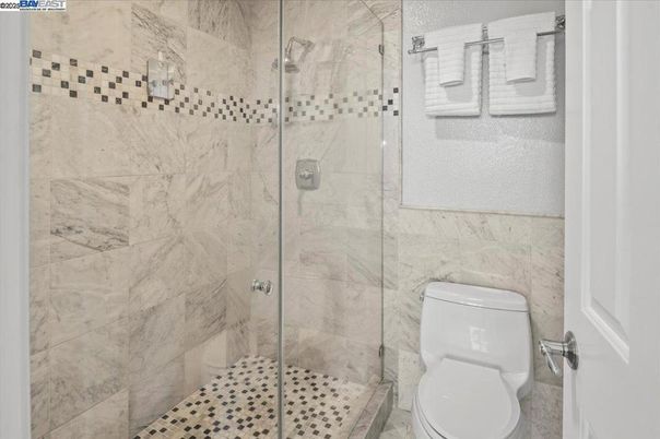 Bathroom, Glass Shower, Interior, Marble Walls