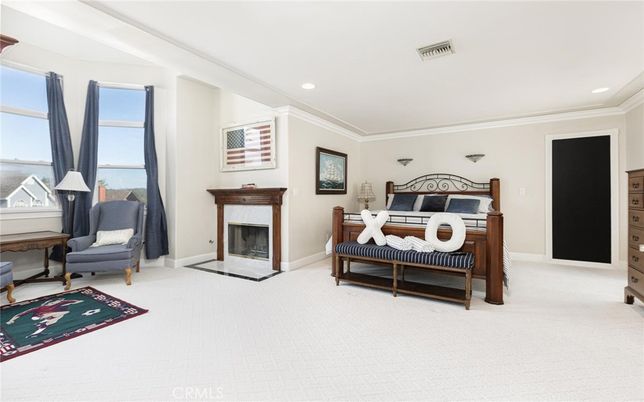 Bedroom, Fireplace, Interior, Recessed Lighting