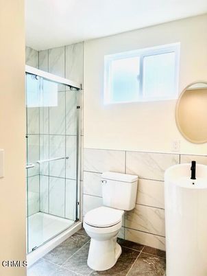 Bathroom, Glass Shower, Interior, Marble Walls