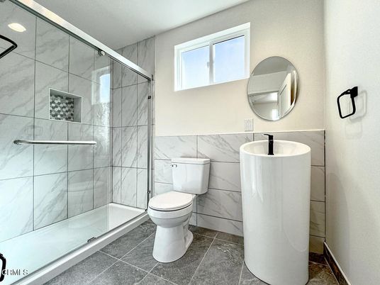 Bathroom, Glass Shower, Interior, Marble Walls
