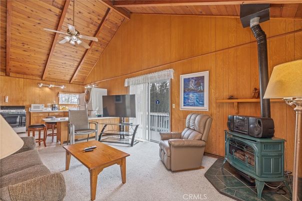 Dining room, Fireplace, Interior, Kitchen, Living room, Wooden Beams, Wooden Ceilings, Wooden Walls