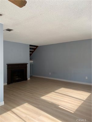 Empty room, Fireplace, Interior, Wood Texture Flooring