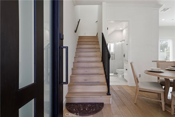 Bathroom, Dining room, Interior, Recessed Lighting, Wood Texture Flooring