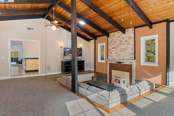 Fireplace, Interior, Living room, Stone Walls, Wooden Beams, Wooden Ceilings