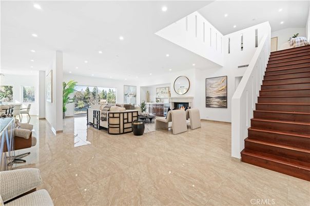 Dining room, Fireplace, Interior, Living room, Recessed Lighting