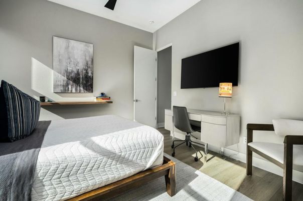 Bedroom, Home Office, Interior, Wood Texture Flooring