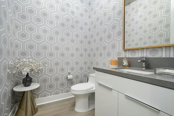Bathroom, Interior, Wood Texture Flooring