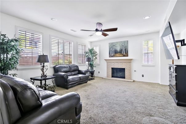 Fireplace, Interior, Living room, Recessed Lighting