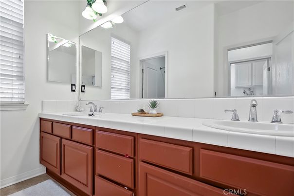 Bathroom, Dual Sink Vanities, Interior, Tile Countertops