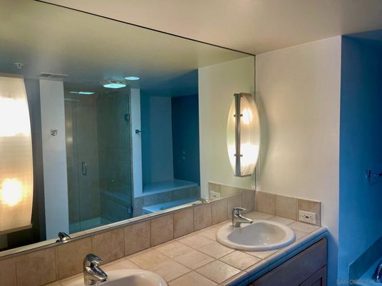 Bathroom, Glass Shower, Interior, Tile Countertops