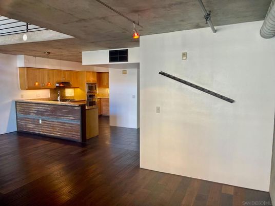 Interior, Kitchen, Pendant Lights, Stainless Steel Appliances, Wood Texture Flooring