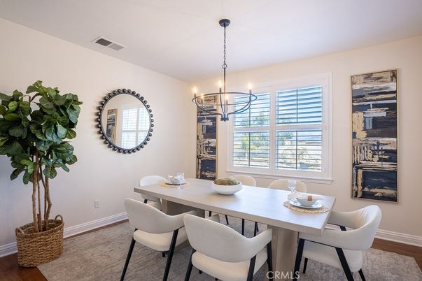 Chandelier, Dining room, Interior, Wood Texture Flooring