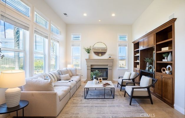 Fireplace, Interior, Living room, Recessed Lighting