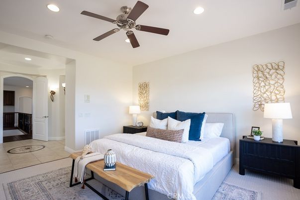 Bedroom, Interior, Recessed Lighting