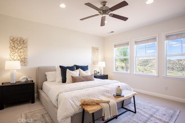 Bedroom, Interior, Recessed Lighting