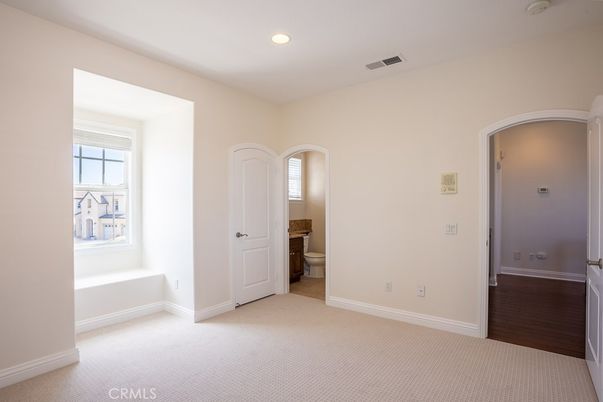 Bathroom, Empty room, Interior, Recessed Lighting, Wood Texture Flooring