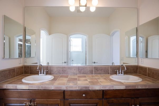 Bathroom, Dual Sink Vanities, Interior, Tile Countertops