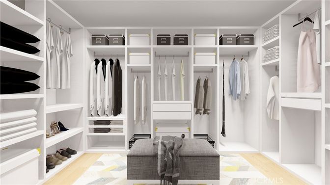 Interior, Walk-in Closets, Wood Texture Flooring