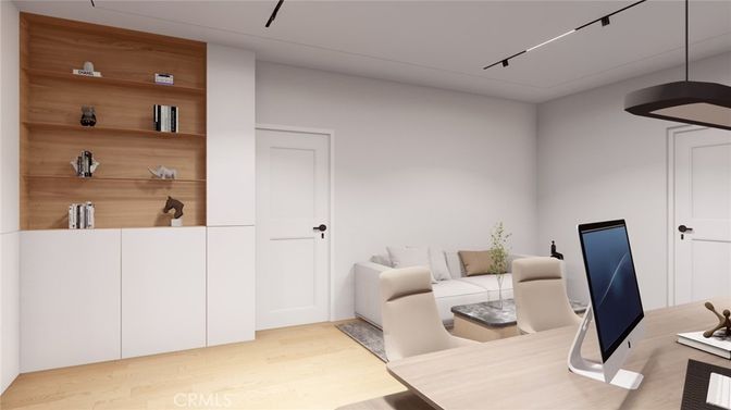 Home Office, Interior, Wood Texture Flooring