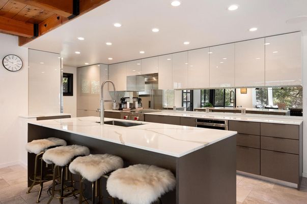 Interior, Kitchen, Recessed Lighting, Stainless Steel Appliances, Wooden Beams, Wooden Ceilings