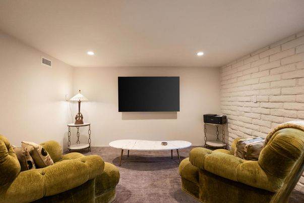 Interior, Recessed Lighting, Stone Walls