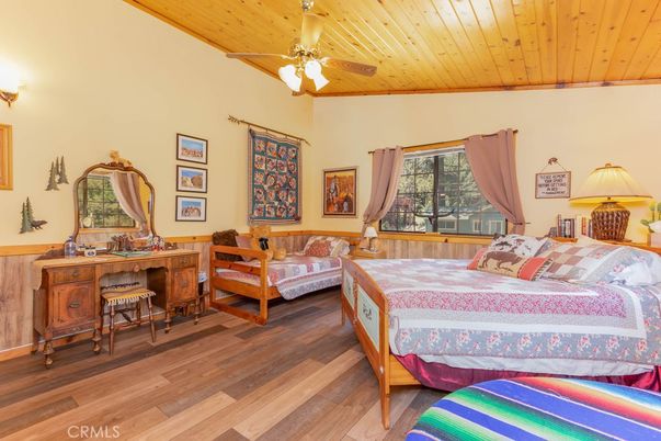 Bedroom, Interior, Wooden Ceilings, Wood Texture Flooring