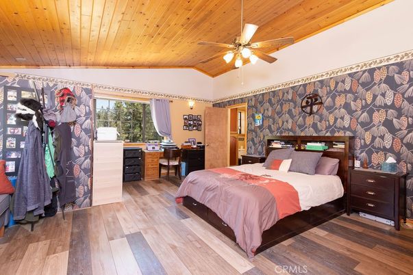 Bedroom, Interior, Wooden Ceilings, Wood Texture Flooring