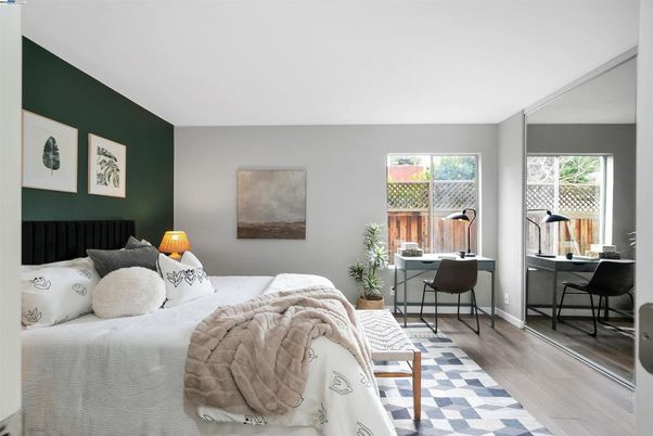 Bedroom, Home Office, Interior, Wood Texture Flooring
