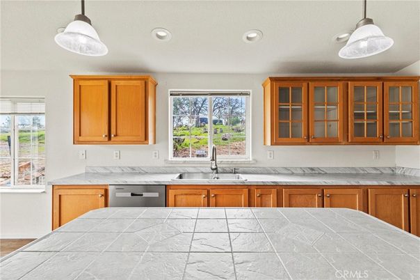 Interior, Kitchen, Pendant Lights, Recessed Lighting, Tile Countertops