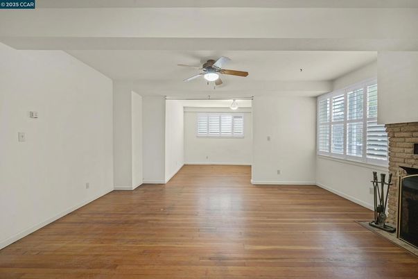 Empty room, Fireplace, Interior, Wood Texture Flooring